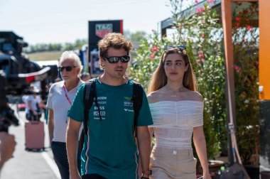 Macaristan GP GP GP F1 2025, 17 Ekim 'de Budapeşte, Macaristan - Aston Martin' in Formula 1 Felipe Drugovich sürücüsü