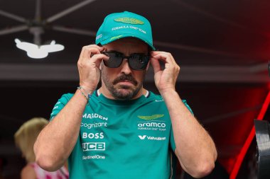Macaristan GP GP GP F1 2025 17 Ekim 'de Budapeşte, Macaristan' da - Aston Martin 'in Formula 1 Fernando Alonso sürücüsü