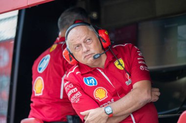 Macaristan GP GP GP F1 2025 17 Ekim 'de Budapeşte, Macaristan - Formula 1 Vasseur Ferrari