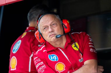 Macaristan GP GP GP F1 2025 17 Ekim 'de Budapeşte, Macaristan - Formula 1 Vasseur Ferrari