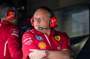 Macaristan GP GP GP F1 2025 17 Ekim 'de Budapeşte, Macaristan - Formula 1 Vasseur Ferrari