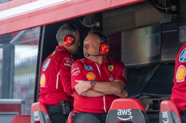 Macaristan GP GP GP F1 2025 17 Ekim 'de Budapeşte, Macaristan - Formula 1 Vasseur Ferrari