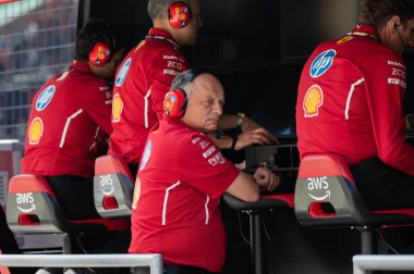 Macaristan GP GP GP F1 2025 17 Ekim 'de Budapeşte, Macaristan - Formula 1 Vasseur Ferrari