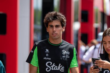 Macaristan GP GP F1 2025 17 Ekim 'de Budapeşte, Macaristan' da - Sauber Formula 1 Gabriel Bortoleto sürücüsü