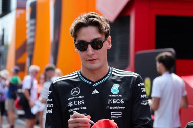 Macaristan GP GP GP F1 2025 17 Ekim 'de Budapeşte, Macaristan' da Mercedes için Formula 1 George Russell sürücüsü