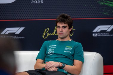 Macaristan GP GP GP F1 2025 17 Ekim 'de Budapeşte, Macaristan' da - Aston Martin için Formula 1 Lance Stroll sürücüsü