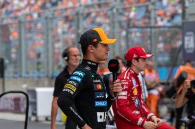 Macaristan GP GP GP F1 2025 17 Ekim 'de Macaristan' ın Budapeşte kentinde - McLaren Formula 1 Norris sürücüsü