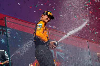 Macaristan GP GP GP F1 2025 17 Ekim 'de Macaristan' ın Budapeşte kentinde - McLaren Formula 1 Norris sürücüsü