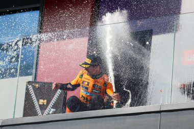 Macaristan GP GP GP F1 2025 17 Ekim 'de Macaristan' ın Budapeşte kentinde - McLaren Formula 1 Norris sürücüsü