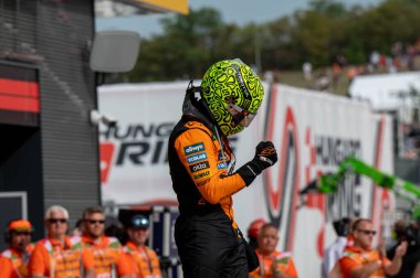 Macaristan GP GP GP F1 2025 17 Ekim 'de Macaristan' ın Budapeşte kentinde - McLaren Formula 1 Norris sürücüsü