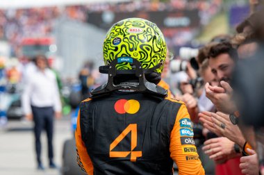 Macaristan GP GP GP F1 2025 17 Ekim 'de Macaristan' ın Budapeşte kentinde - McLaren Formula 1 Norris sürücüsü