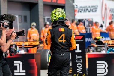 Macaristan GP GP GP F1 2025 17 Ekim 'de Macaristan' ın Budapeşte kentinde - McLaren Formula 1 Norris sürücüsü