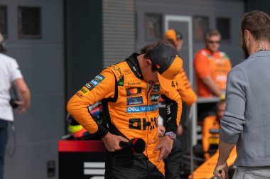 Macaristan GP GP GP F1 2025 17 Ekim 'de Macaristan' ın Budapeşte kentinde - McLaren Formula 1 Norris sürücüsü