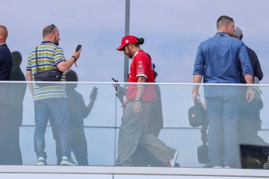 Macaristan GP GP GP F1 2025 17 Ekim 'de Budapeşte, Macaristan - Formula 1 Lewis Hamilton Ferrari sürücüsü