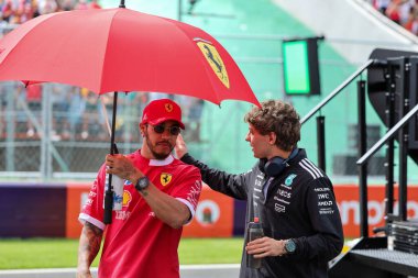 Macaristan GP GP GP F1 2025 17 Ekim 'de Budapeşte, Macaristan - Formula 1 Lewis Hamilton Ferrari sürücüsü