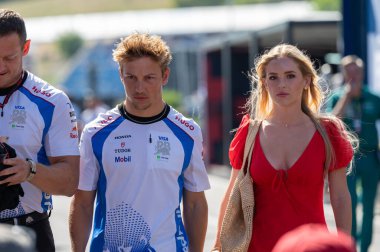 Macaristan GP GP GP F1 2025, 17 Ekim 'de Budapeşte, Macaristan' da - Formula 1 Yarışçı Bulls sürücüsü Liam Lawson