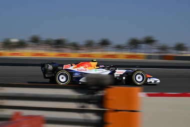 F1Testing GP F12026 20 Şubat 'ta Manama, Bahreyn' de Formula 1 'de yarışçı Bulls sürücüsü Liam Lawson