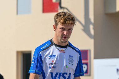 F1Testing GP F12026 20 Şubat 'ta Manama, Bahreyn' de Formula 1 'de yarışçı Bulls sürücüsü Liam Lawson