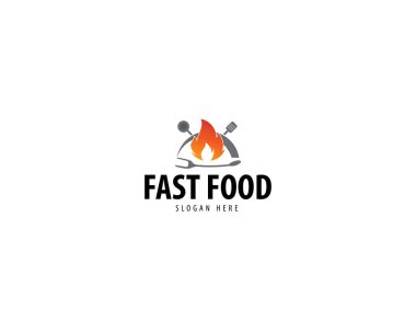Fast food logosu şirket için yenilikçi ve yaratıcı bir ilham kaynağı..