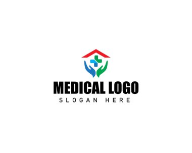 House Care logo tasarım şablonu, Medical House logo vektörü
