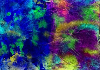 Sanatsal suluboya arka plan (karışık renkler, ilham tavus kuşu boyama)