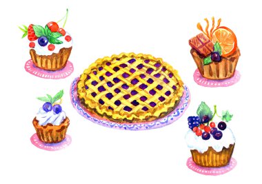 Tatlı kek ve pasta plakaları