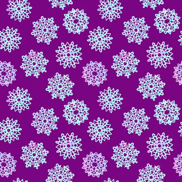 Colección Copos Nieve Recortar Forma Con Salpicaduras Azules Paleta Colores —  Fotos de Stock
