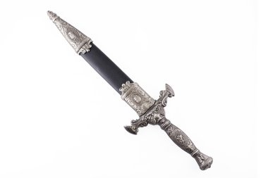 Roman military dagger on white background clipart