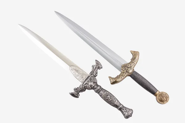 Roman military daggers on white background — Stock Photo, Image