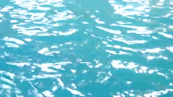 Blue Swimming Pool Rippled Water — Stock Video