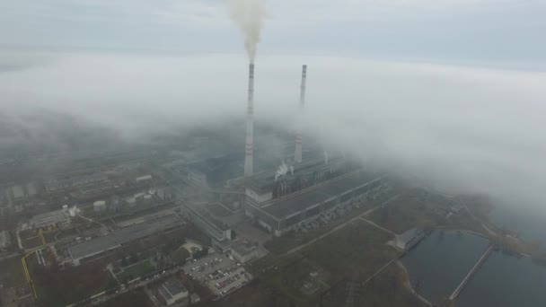석탄 발전소의 공중 — 비디오