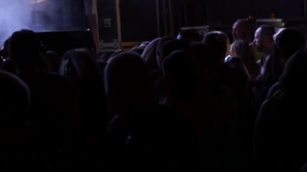 Kalabalık bir müzik konserinde — Stok video
