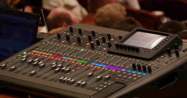 Professional Digital Audio Mixer — Stock Video