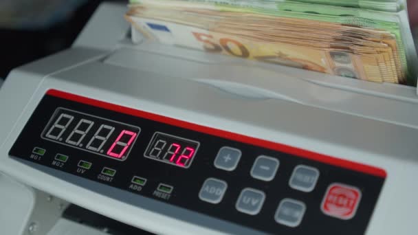 现金收银台和钞票检测器 — 图库视频影像