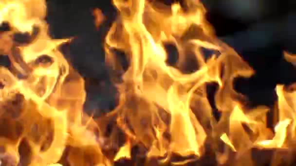 带火花片片的美丽的火焰质感 — 图库视频影像