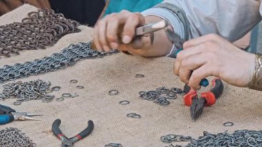 Ortaçağ Şövalyeleri Zırhlı Posta Çerçevesi