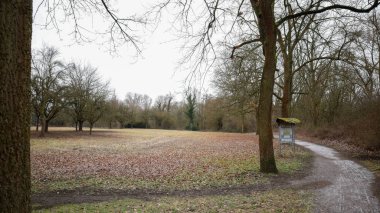 Bir kış parkında huzur dolu bir manzara beliriyor. Yumuşak bir patika, düşmüş yapraklarla dağılmış bir tarlanın içinden geçiyor..