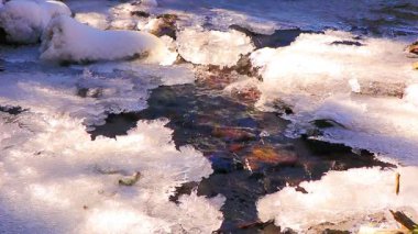 Frane 'in güneyindeki Pireneler' deki bir derenin 20 saniyelik sabit görüntü manzarası.