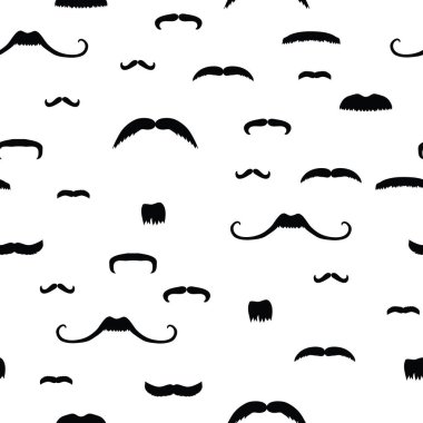 Handlebar, Dallas ve diğer siyah bıyıklı beyaz arka planda ev dekorasyonu, yorgan ve giysi kumaşları veya kağıt ürünleri için kusursuz bir iz bırakıyor..