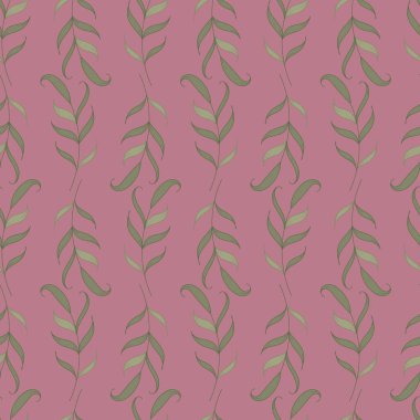 El çizimi sanatının dikey sarmaşıklarından oluşan leylak rengi bir arka plan ev dekorasyonu, yorgan ve giysi kumaşları veya kağıt kumaşları için harika yumuşak, sade, dikişsiz bir kulübe çekirdeği oluşturur.