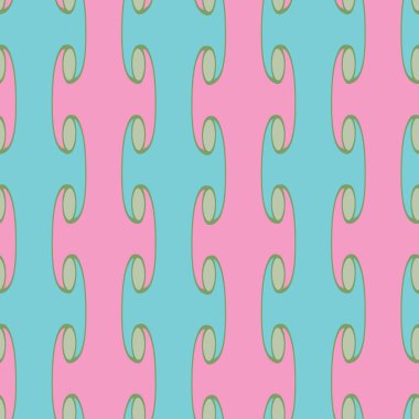 Zen benzeri dikey parlak pembe çizgileri mavi bir zeminde kıvırmak ev dekorasyonu, yorgan ve giysi kumaşları veya kağıt ürünleri için kusursuz bir baskı yaratır..