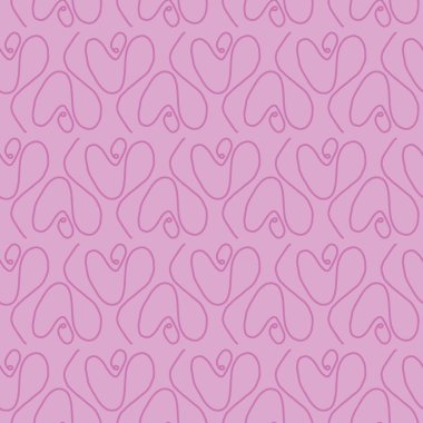 Sıcak pembe çizgili soyut lale kalpleri koyu pembe bir arka planda yan yana dizilmiş ev dekorasyonu, yorgan ve giysi kumaşları ya da kağıt ürünleri için mükemmel bir iz bırakıyor..