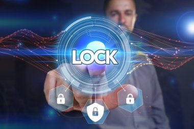 Ekonomi, teknoloji, Internet ve ağ kavramı. Genç busine