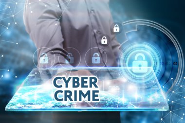 Ekonomi, teknoloji, Internet ve ağ kavramı. Genç busine