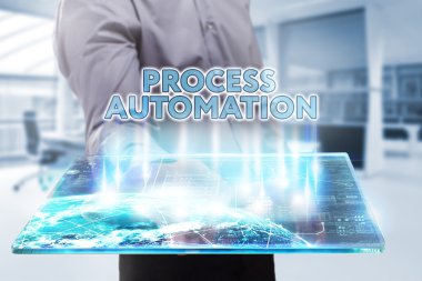 Ekonomi, teknoloji, Internet ve ağ kavramı. Genç busine