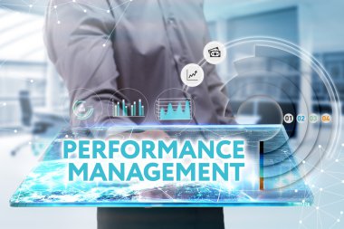 Ekonomi, teknoloji, Internet ve ağ kavramı. Genç busine