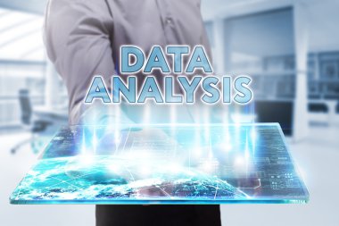 Ekonomi, teknoloji, Internet ve ağ kavramı. Genç busine