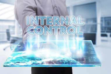 Ekonomi, teknoloji, Internet ve ağ kavramı. Genç busine