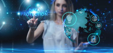 İş, teknoloji, internet ve ağ konsepti. Genç işadamı başarılı bir büyüme için adımlar üzerinde düşünüyor: 