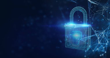 İnternet, iş, teknoloji ve ağ konsepti. Siber güvenlik veri koruması iş teknolojisi gizlilik kavramı